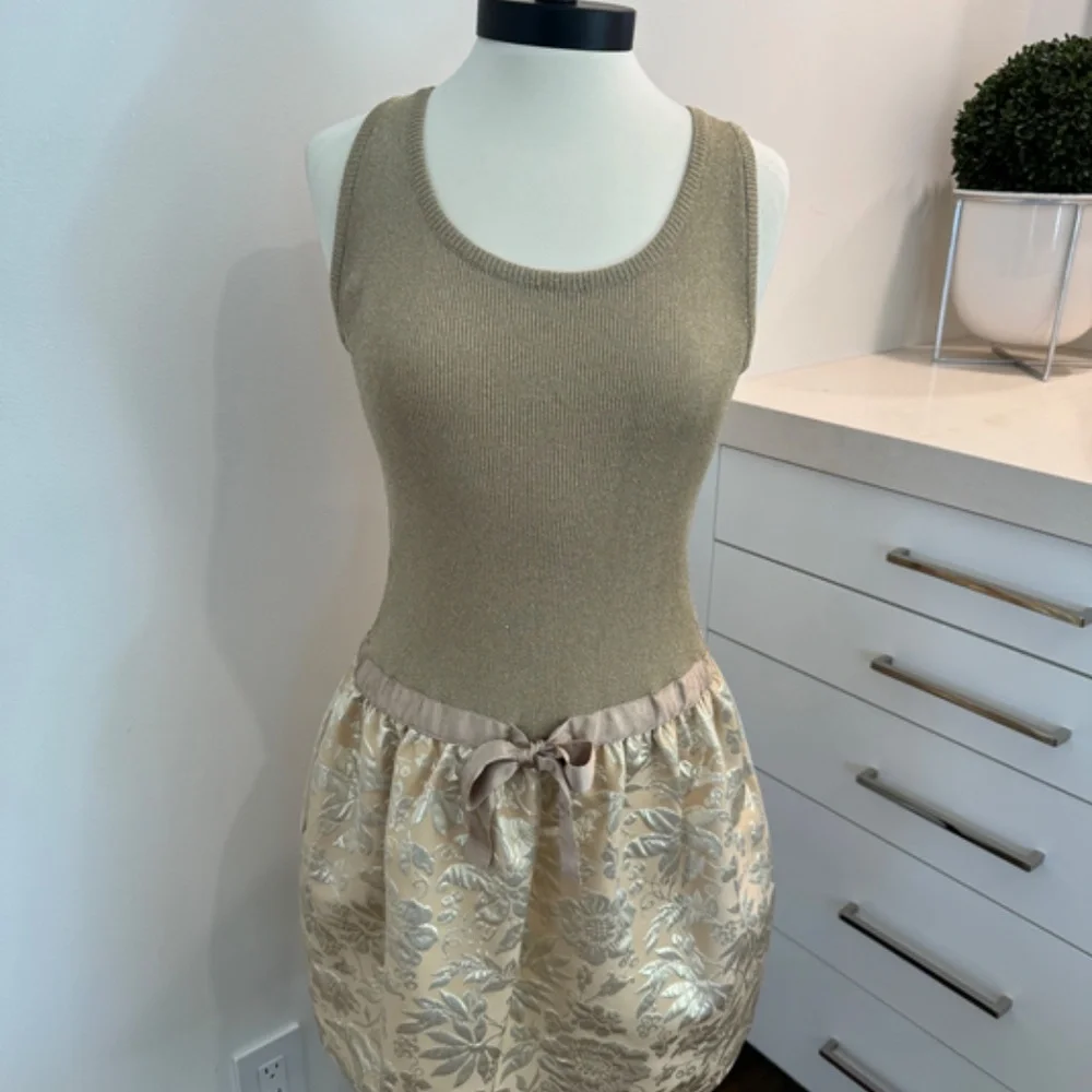 Moschino Perfect Party Dress - Gold Size 10 - Picture 3 of 14